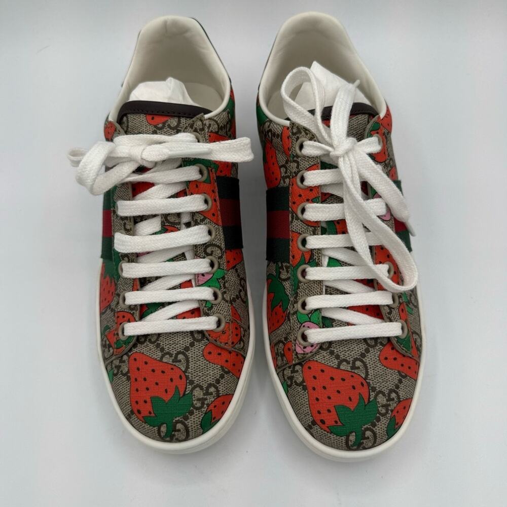 Gucci Ace Strawberry Sneaker - Picture 2 of 12